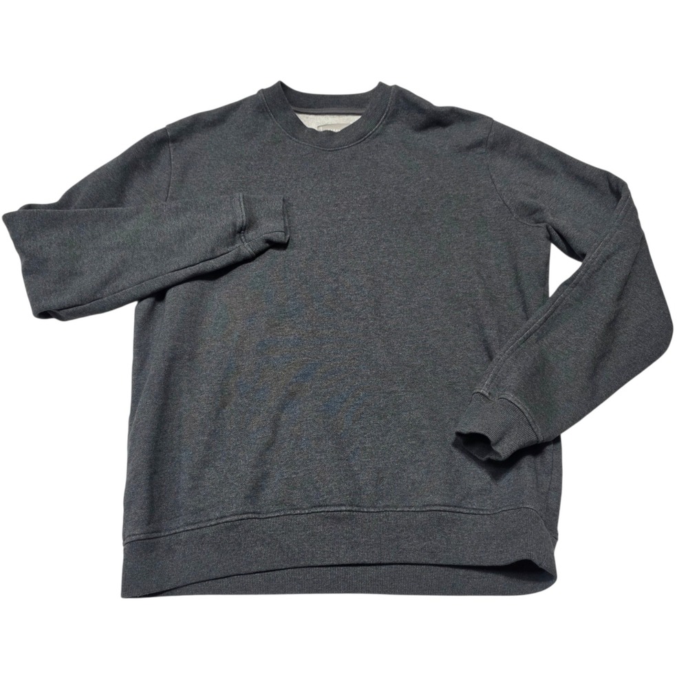 Everlane Crewneck Sweatshirt Mens Small Charcoal Gray Organic Cotton Pullover